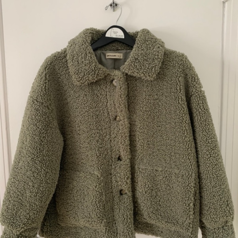 Olive Green Teddy Jacket